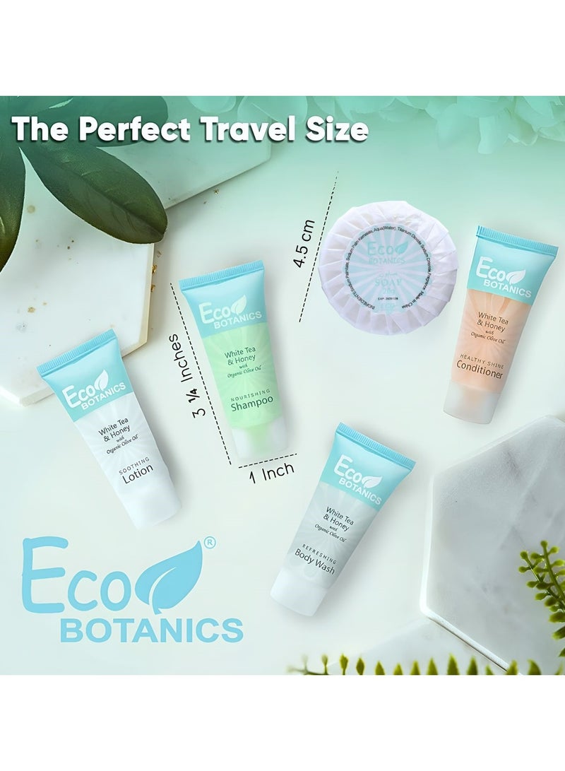 Eco Botanics Hotel Soaps & Toiletries Bulk Set 30ml Hotel Shampoo & Conditioner, Body Wash, Body Lotion & 20g Bar Soap Travel Size | 250 Pieces - Image 4