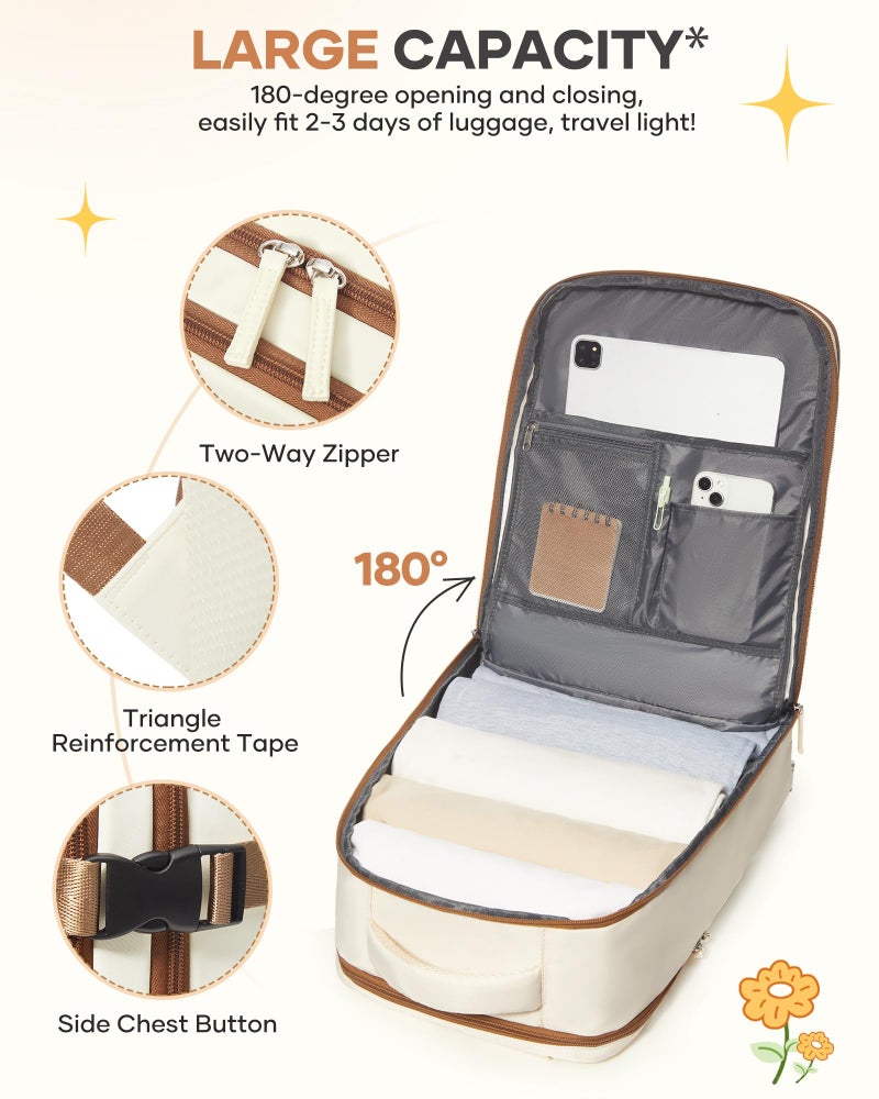 Coofay Travel Backpack Carry On Flight Approved Mochila De Viaje Personal Item Travel Bag Backpacks For Travel Backpacks For Men Women Carry On Backpack For Airplanes 18X14X8 Inches Travel Bag - Image 5