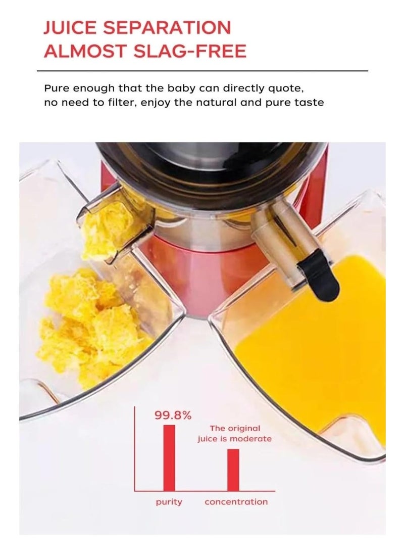 Yameem Nutrition Blender,Juicer Machines, Masticating Juicer, Slow Juicer Extractor Anti-Drip Mouth, Ideal for Nutrient Fruit Sorbet and Vegetable Juice, Anti-Oxidation Slow Juicer for Fruits