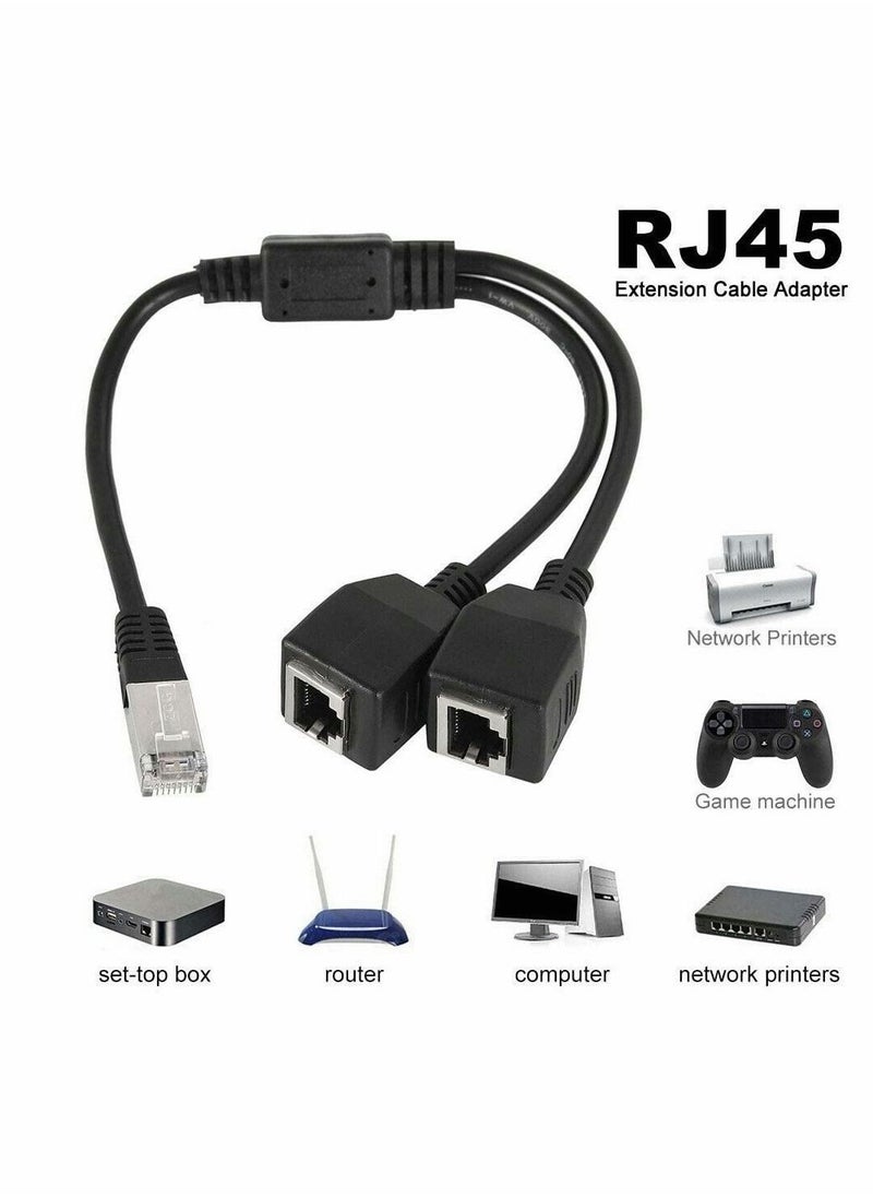Generic RJ45 Ethernet Splitter Cable, LAN Network Port Ethernet Connector Adapter 1 Male to 2 Female Y Tape Cable for Cat5 Cat6 Cat7  - Image 3