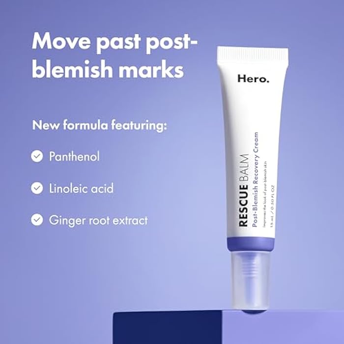 HERO COSMETICS Rescue Balm Original-New Formula The Post-Blemish Cream to Boost Hydration and Improve the Look of Post-Blemish Marks. Derm-Tested. New Formula. Won’t Clog Pores. 15mL - Image 3