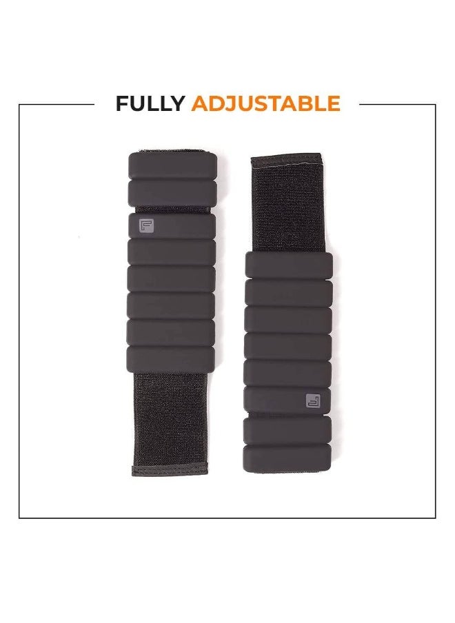 Flexnest Flexnest BY DECATHLON,Flexnest The Flexbangle Adjustable Wrist & Ankle Weights Set, Free Size, (Pack Of 2), 1 Pound Each  - Image 2