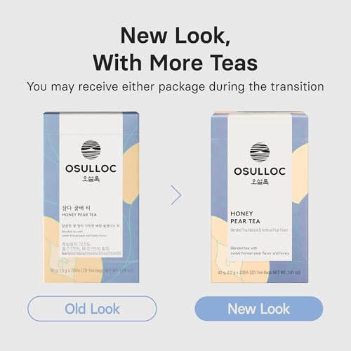 OSULLOC Honey Pear Tea Sweet Pear  Honey Flavor Iced tea bags Fruit tea Blend Premium Teabags from Jeju Island 20 count - Image 5