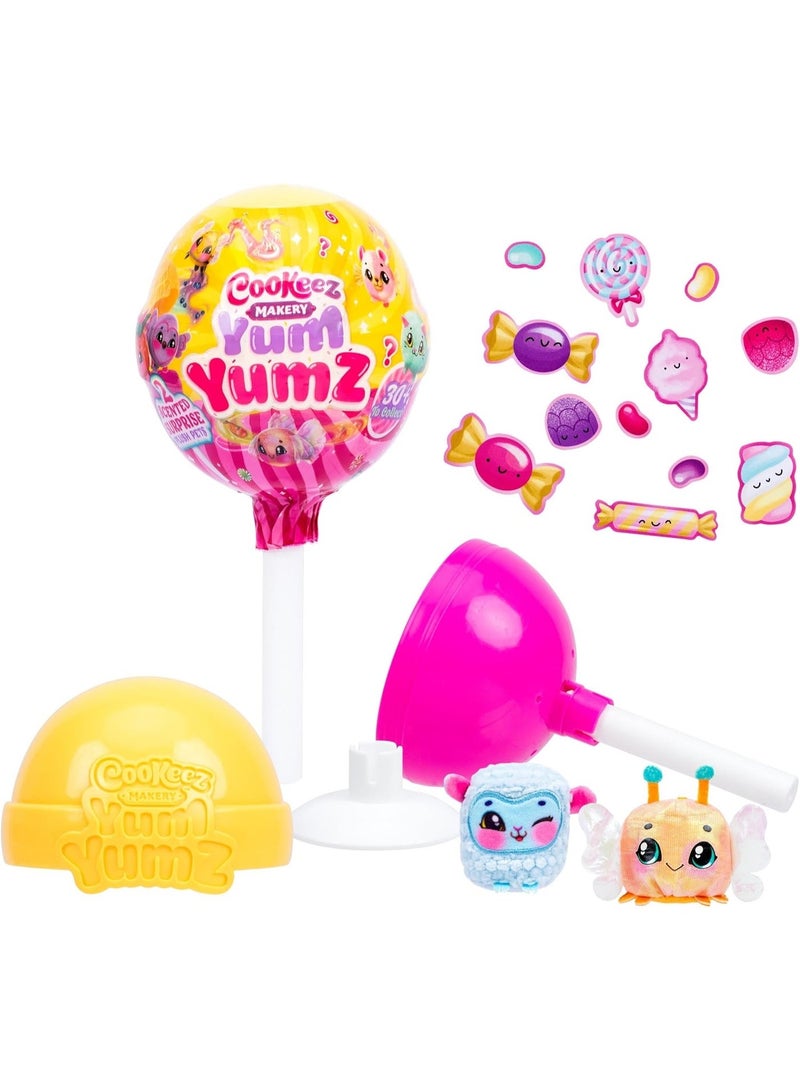 Cookeez Makery Yum Yumz Twin Pack, Series 3, Full of Fun & Yum, 2 Sweet Scented Plush Surprises Inside A Lollipop, 30+ Plush Candy Pets to Collect - Image 2