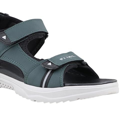FUEL Combat-03 Breathable, Shock-Absorbing Sports Sandals for Men Adjustable Velcro with Grip Sole (Olive,6UK) - Image 3