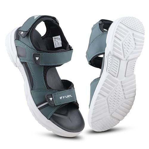 FUEL Combat-03 Breathable, Shock-Absorbing Sports Sandals for Men Adjustable Velcro with Grip Sole (Olive,6UK) - Image 1