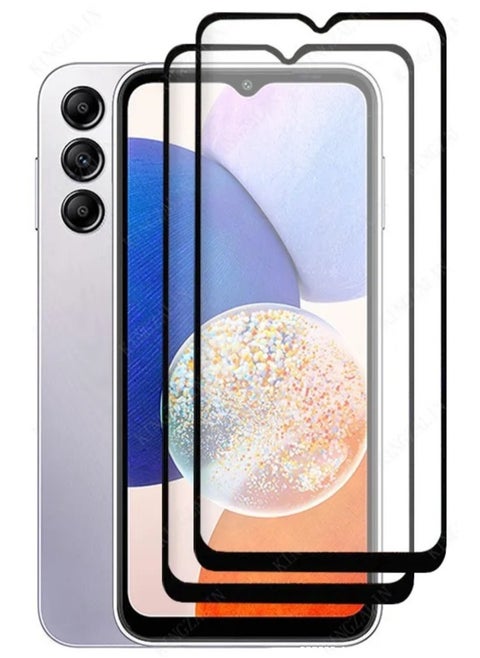2 Pack Samsung Galaxy A15 4G / 5G Tempered Glass Screen Protector full Glue Edge to Edge Screen Glass Anti-shatter 9H Hardness Scratch Proof Compatible for Samsung Galaxy A15