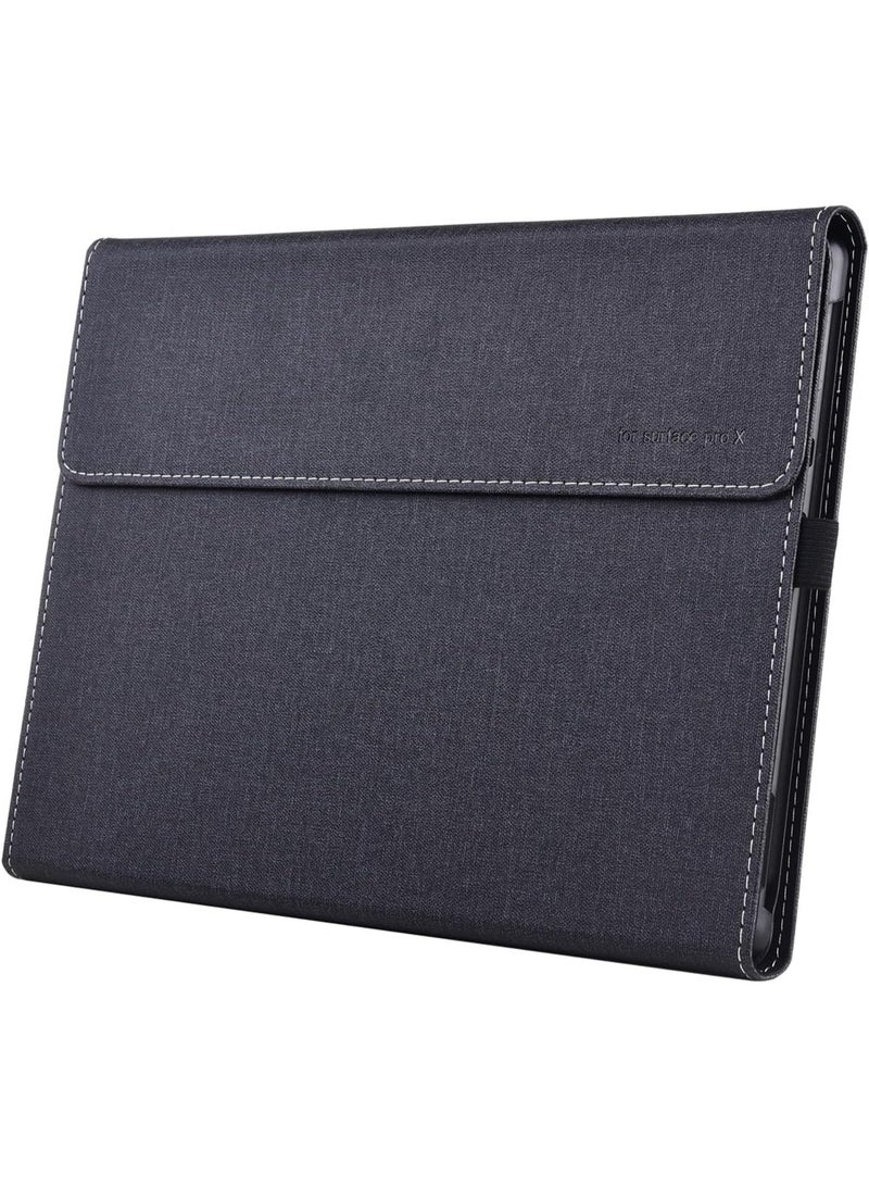 VKL Compatible with Microsoft Surface Pro 12-inch (2025) Tablet Protective Case, Sleeve Pouch Cover Stand PU Leather Hard Case For Surface Pro 12 (Black) - Image 5