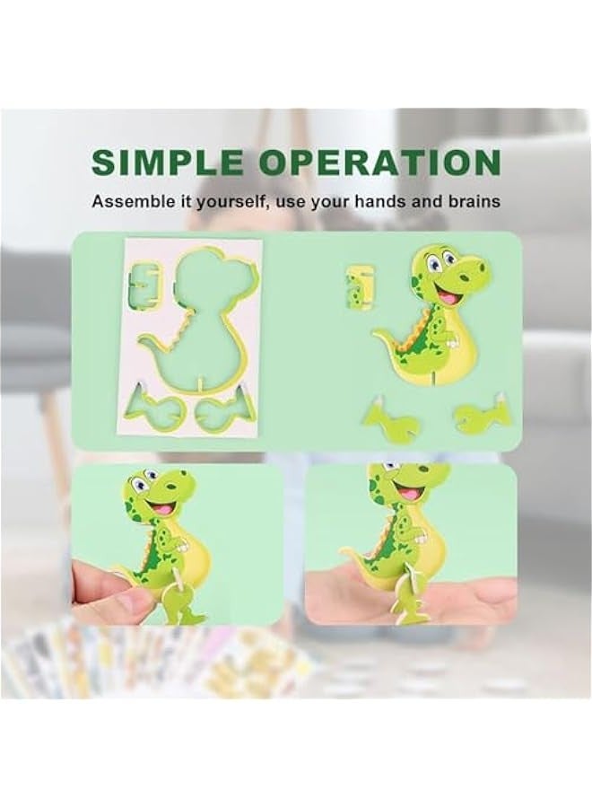 3D Cartoon Puzzle for Kids, Educational 3D Cartoon Puzzle, Ally Pocket Educational 3D Cartoon Puzzle, Children Puzzle Toys (Dinosaur) - Image 5