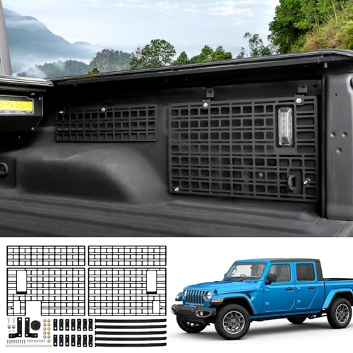 Utiiy Side Molle Panel Compatible with 2019-2024 Jeep Gladiator JT Bed Storage Cargo Rack Truck Bed Organizer No Drilling Fits for Gladiator Accessories - Image 2