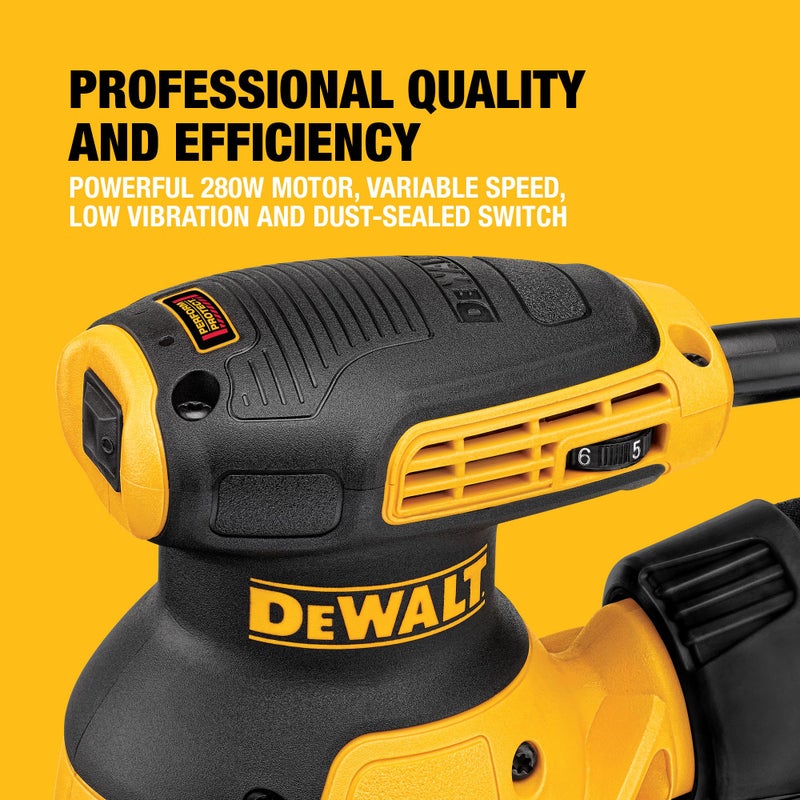 DeWalt DWE6423-QS Levigatrice Roto-Orbitale, 280 W, 125 mm - Image 2