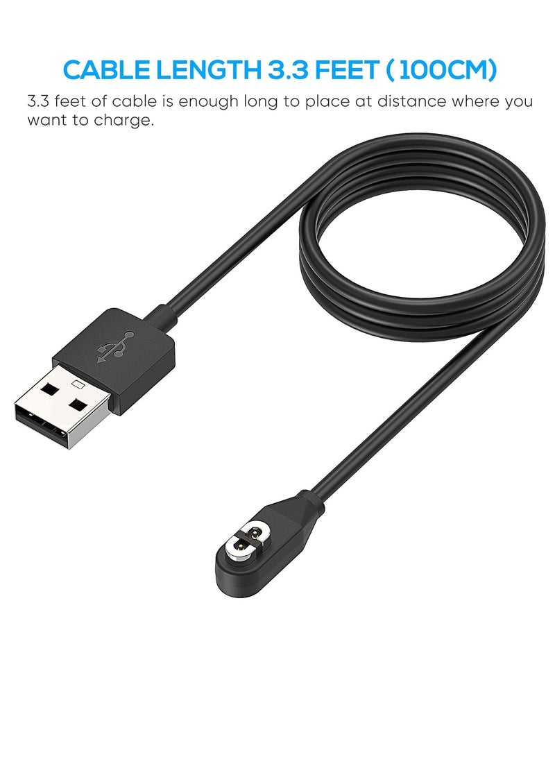 SYOSI كابل شحن مغناطيسي مكون من قطعتين لشاحن بديل لسماعات Aftershokz Aeropex AS800 وOpencomm ASC100SG وسماعات Shokz Openrun Pro Bone Conduction اللاسلكية بطول 100 سم - Image 5