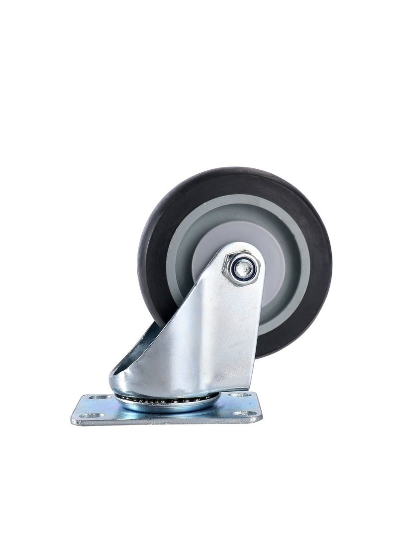 بي إم بي تولز طقم عجلات متحركة مع كرة مزدوجة وفرامل مكون من قطعتين - 100 ملم - رمادي - Image 3