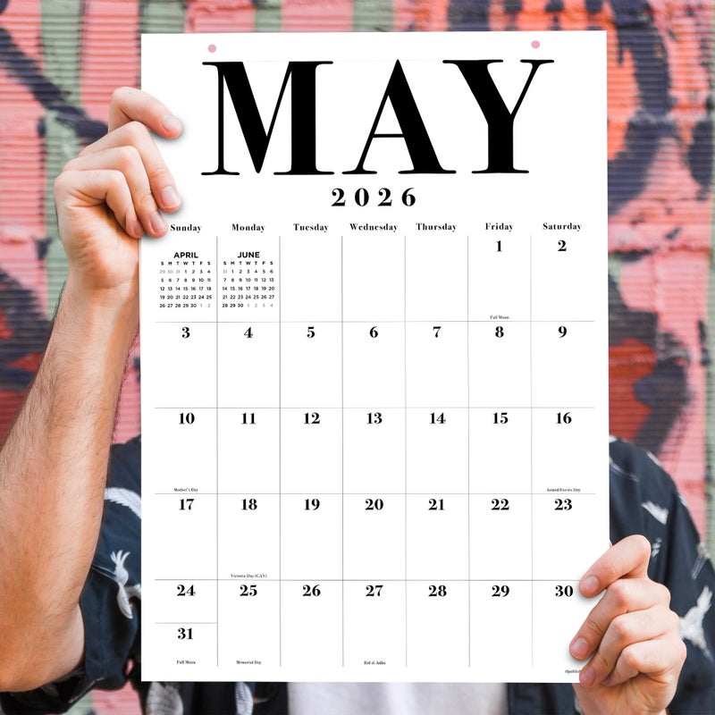 TF Publishing 2026 Medium Art Poster Wall Calendar - Vertical Oriented 2026 Wall Calendar with Monthly Tear-Off Pages, Large Grids, and Premium Paper for Smooth Writing - 12in x 17in - Image 5