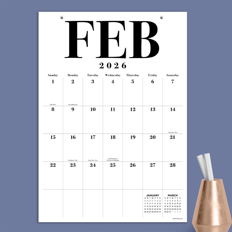 TF Publishing 2026 Medium Art Poster Wall Calendar - Vertical Oriented 2026 Wall Calendar with Monthly Tear-Off Pages, Large Grids, and Premium Paper for Smooth Writing - 12in x 17in - Image 2