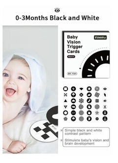 Black and White High Contrast Baby Flash Cards, Tummy Time Newborn Toy, Chewable Tear-Proof Paper, 4-Piece 72-Page Visual Card Set for Infants Ages 0-36 Months - pzsku/Z7D00FA8D1D8846E7E2B8Z/45/_/1701089598/b83322fc-bdd7-49d4-a3a9-4868ea3c89ff