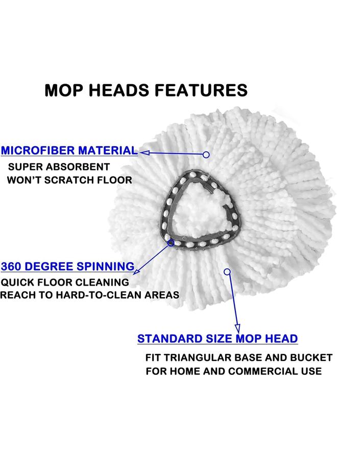 Vileda Vileda 4 Pack Replacement Mop Heads, Microfiber Spin Mop Refills Replace Head Compatible with Vileda Easy Wring & Clean and Turbo Microfibre Mop.  - Image 5