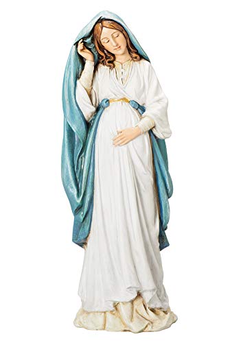 Roman Joseph's Studio Expectant Mary Figure, Renaissance Collection, 8.75" H, Resin and Stone, Religious Gift, Decoration, Collection, Durable, Long Lasting - Image 1