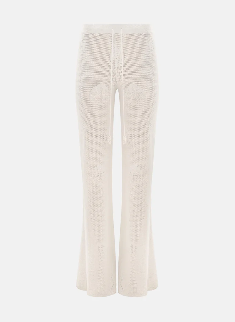 ليتشي بنطلون شاطئ فضفاض بنقشة بحرية