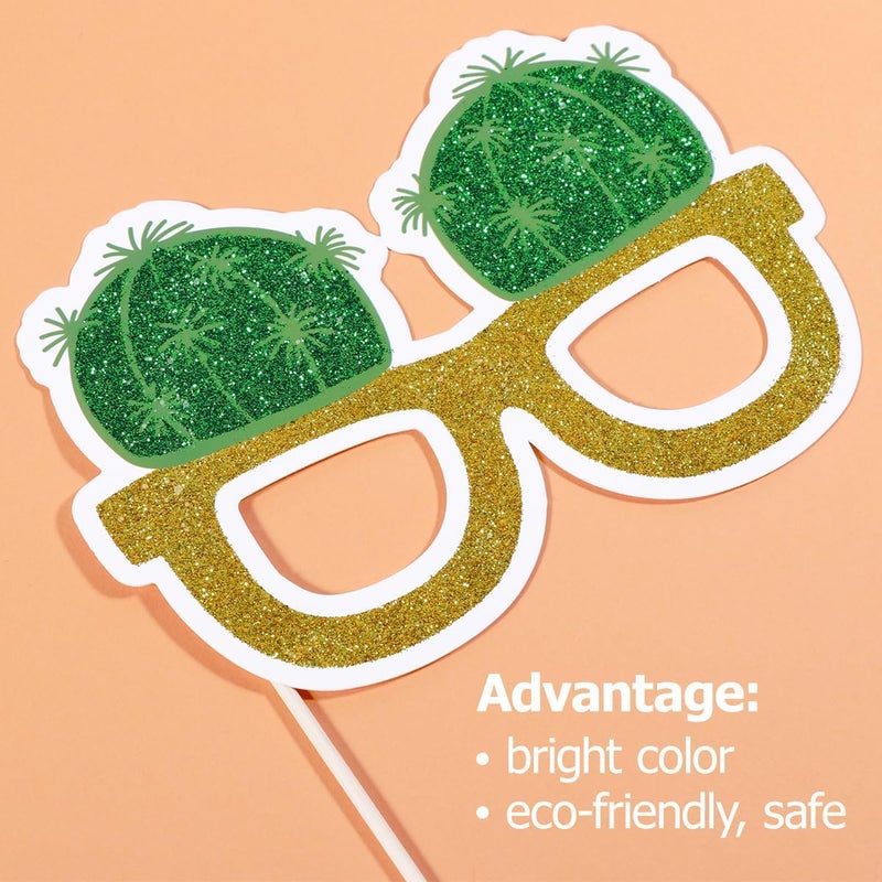 Tinksky تينيكسي 18 حزمة من إكسسوارات تصوير الكاوبوي لافتة تصوير غربية زينة حفلات مع عصي من الخيزران لعيد الميلاد لوازم حفلات الفتاة الكاوبوي - Image 3