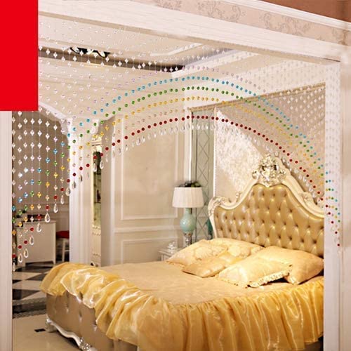 PINDIA Fancy Sparkling 3 Feet Wide Arch Bead Hanging Curtain with Glass Drops (Multi, 10 ARC) - Image 4