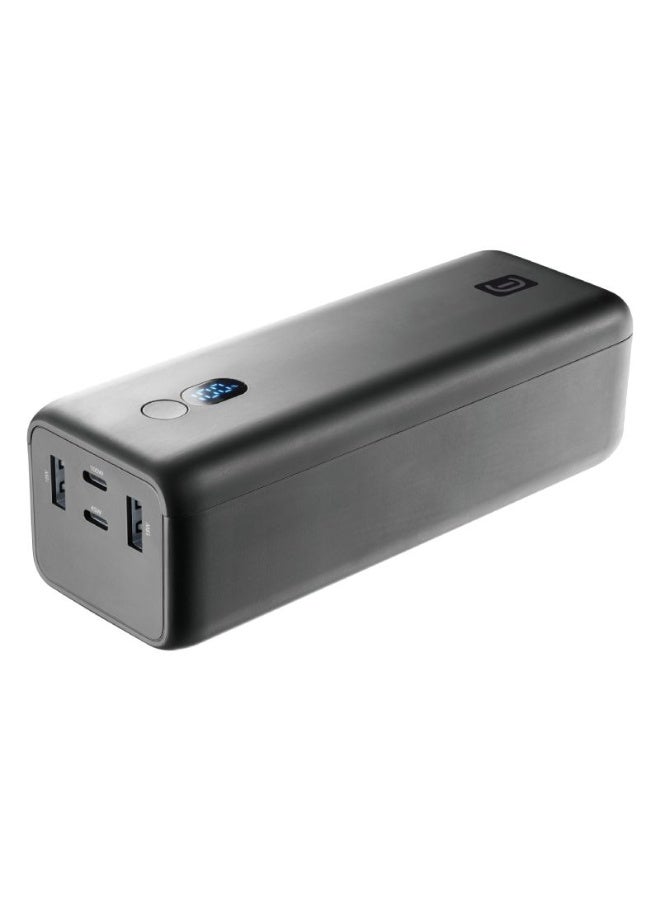 سيلولار لاين باور بانك Cellularline Maxi بسعة 27000mAh – شحن سريع 100 واط، 4 منافذ، أسود - Image 2