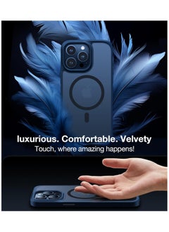 TORRAS Magnetic Shockproof Compatible with iPhone 15 Pro Case, [Mil-Grade Drop Tested] [Compatible with MagSafe] Translucent Slim Protective, PC & TPU, Anti-Fingerprint Guardian Mag 2023, Blue  - Image 5