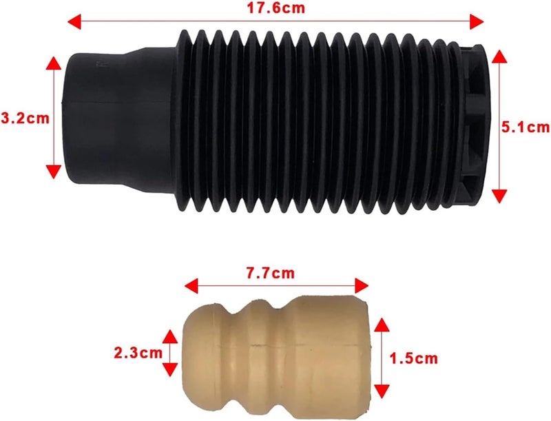 Wivplex Car Front Shock Absorber Buffer Rubber Boot Set - Image 2