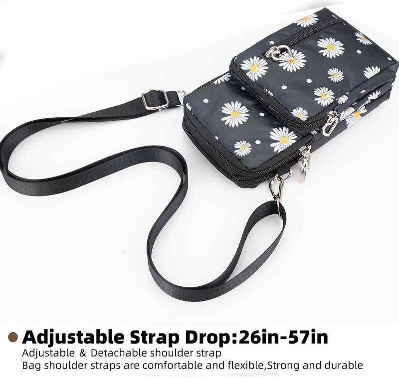 JANKS Small Crossbody Bag for Women - Mini Phone Purses with Crossbody Strap and Wallet - Nylon Arm Bag - Image 5