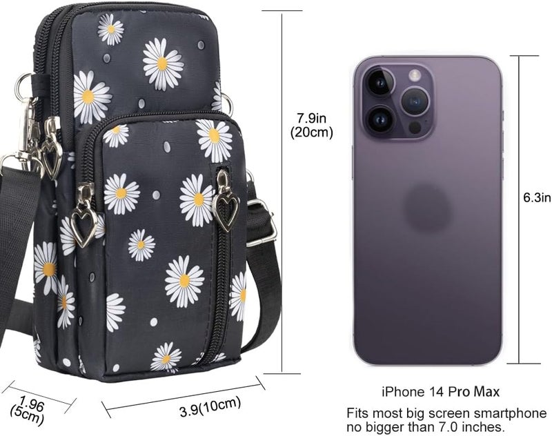 JANKS Small Crossbody Bag for Women - Mini Phone Purses with Crossbody Strap and Wallet - Nylon Arm Bag - Image 2