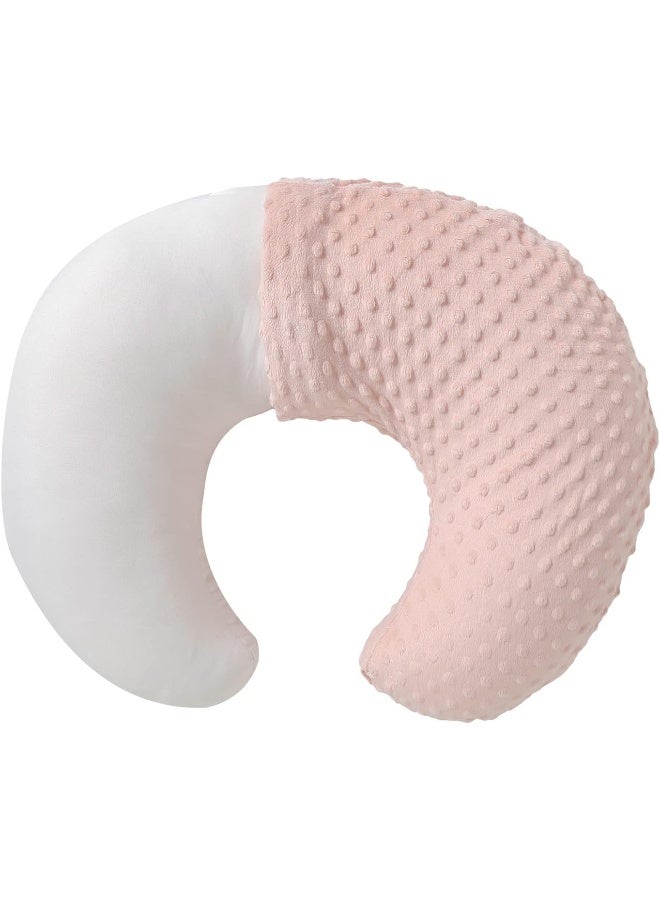 Aullar Pillowcase for Nursing Pillow and Positioner for Breastfeeding and Bottle Feeding, Propping Baby, Tummy Time, Baby Sitting Support, Awake-Time Support, Pillow Cover Only (Light Pink) - Image 5