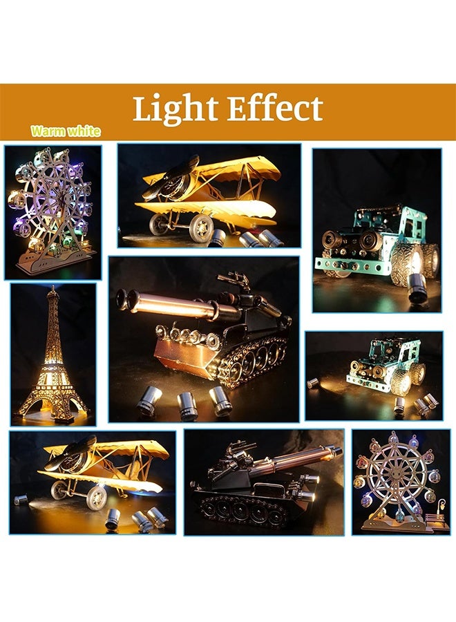 مصباح LED صغير، 10 مصباح بقوة بطارية صغيرة SMD لمشاريع DIY، مصابيح LED صغيرة لمنازل الدمى، شخصيات العمل، بناء الألعاب (أبيض دافئ) - Image 3