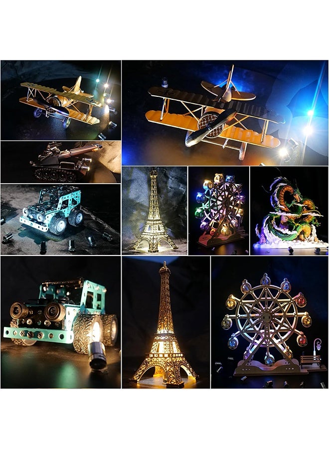 مصباح LED صغير، 10 مصباح بقوة بطارية صغيرة SMD لمشاريع DIY، مصابيح LED صغيرة لمنازل الدمى، شخصيات العمل، بناء الألعاب (أبيض دافئ) - Image 4