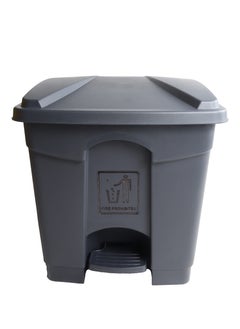 Generic Step Trash Bin | Plastic Matte Finish | Suitable For Bathrooms, Kitchens & Communal Spaces | Grey | 45 Liters  - Image 1