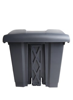 Generic Step Trash Bin | Plastic Matte Finish | Suitable For Bathrooms, Kitchens & Communal Spaces | Grey | 45 Liters  - Image 3