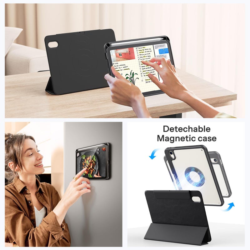 SPARIN Case for iPad mini 7 A17 Pro 2024/iPad Mini 6 2021 8.3 Inch, Detachable Magnetic Cover, Portrait/Landscape Stand with Pencil Holder, Support Auto Wake/Sleep (Black) - Image 5