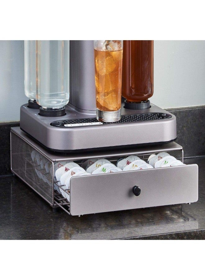 Nifty Solutions Nifty Cocktail Beverage Bartesian Capsule Drawer – Holds up to 36 Capsule Pods, Smooth Glide Rolling Drawer, Silver, Countertop Bar Organizer - Image 2