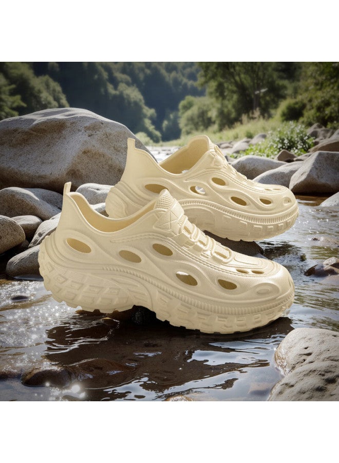 Footoppo Eva Men's Sports Sandals Outdoor Comfortable Non-slip Holey Slippers Thick-soled Beach Shoes Summer