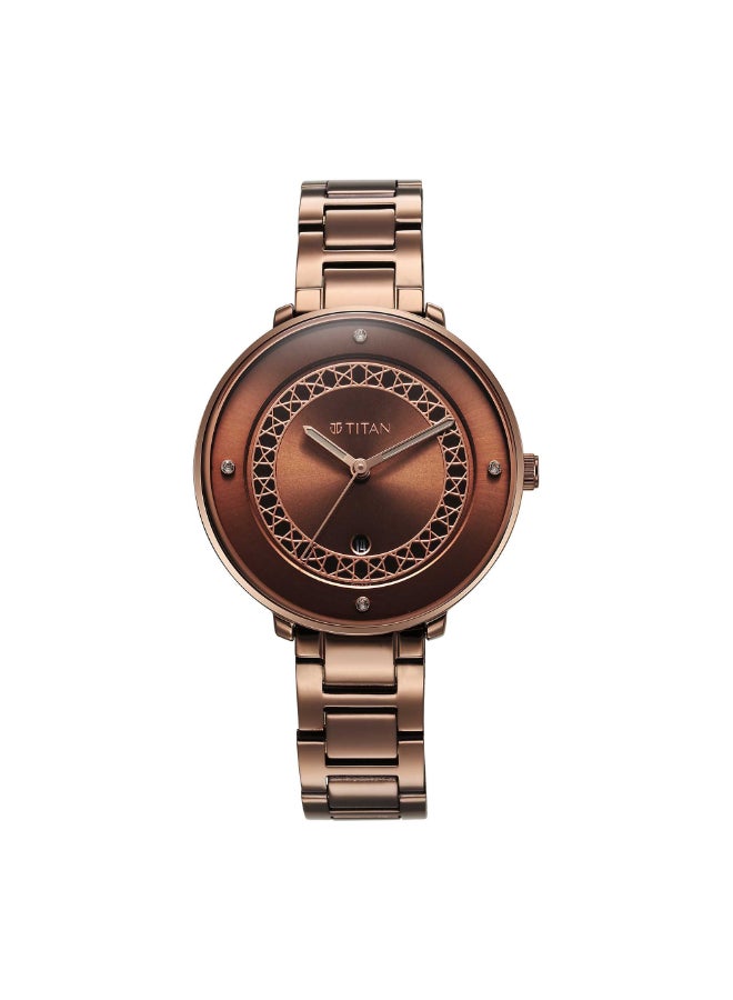 TITAN Marhaba Brown Dial Analog Stainless Steel Strap watch for Women
 2651QM03  - Image 1