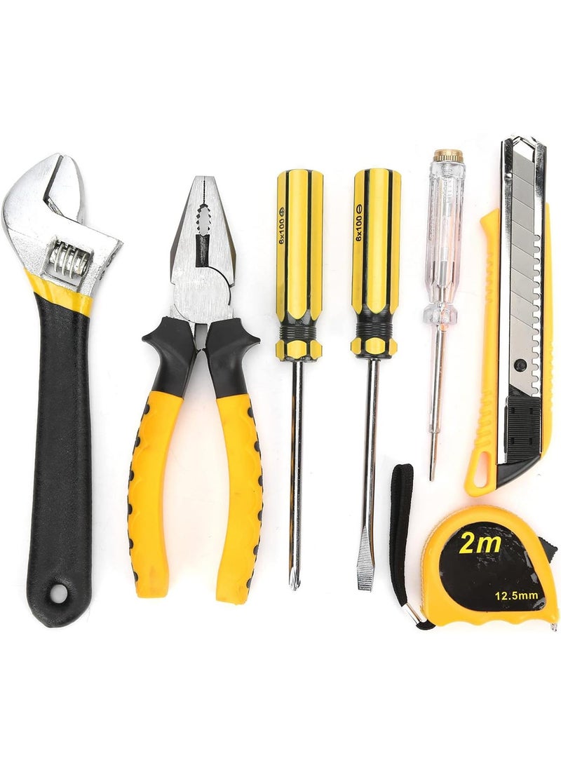 GGOOT 7Pcs Hardware Tool Kit, Household Repair Kit, with Storage Bag, Toolkit Ruler  - Image 2