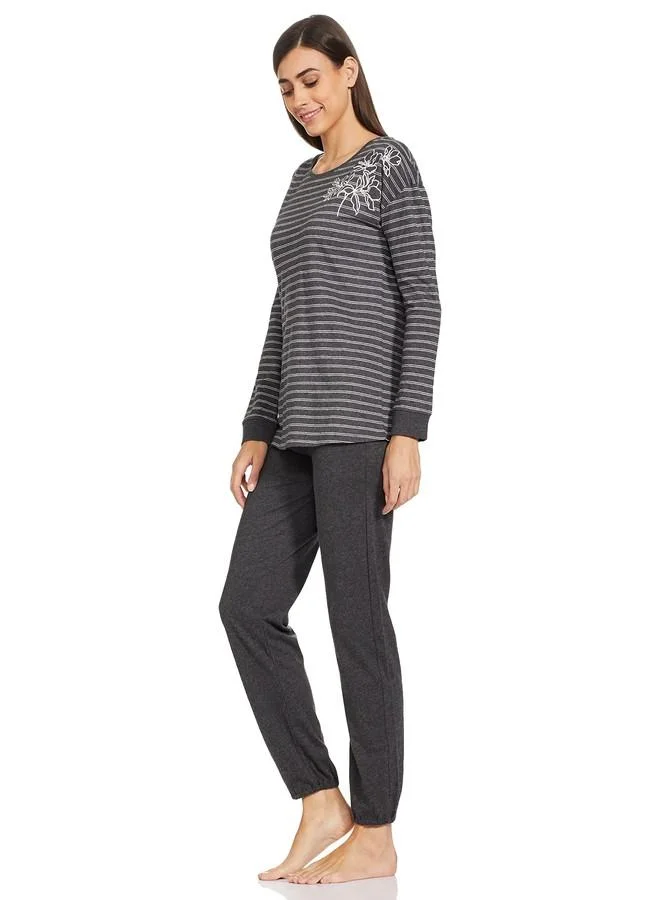 ترايامف Triumph Women's Sets PK LSL 10 X Relaxed Pajama (HS00039_Dark Grey Melange_S)