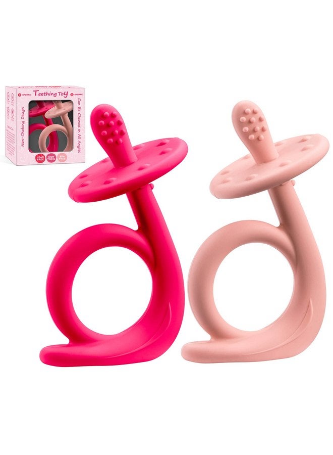 سبريك ألعاب التسنين للأطفال، عضاضات من السيليكون الآمن غذائيًا بنسبة 100% للأطفال من سن 0 إلى 6 أشهر، ألعاب عضاضة للأطفال من سن 0 إلى 6 أشهر خالية من مادة BPA، ألعاب مضغ للأطفال لتلبية احتياجات المص، لعبة تسنين للأطفال - Image 1