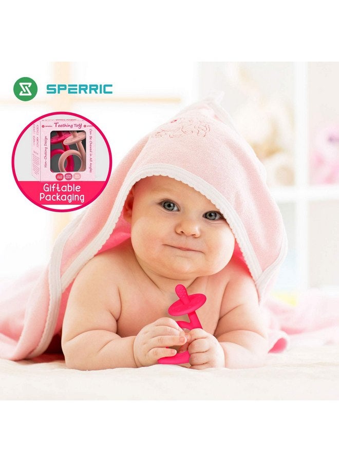 سبريك ألعاب التسنين للأطفال، عضاضات من السيليكون الآمن غذائيًا بنسبة 100% للأطفال من سن 0 إلى 6 أشهر، ألعاب عضاضة للأطفال من سن 0 إلى 6 أشهر خالية من مادة BPA، ألعاب مضغ للأطفال لتلبية احتياجات المص، لعبة تسنين للأطفال - Image 4