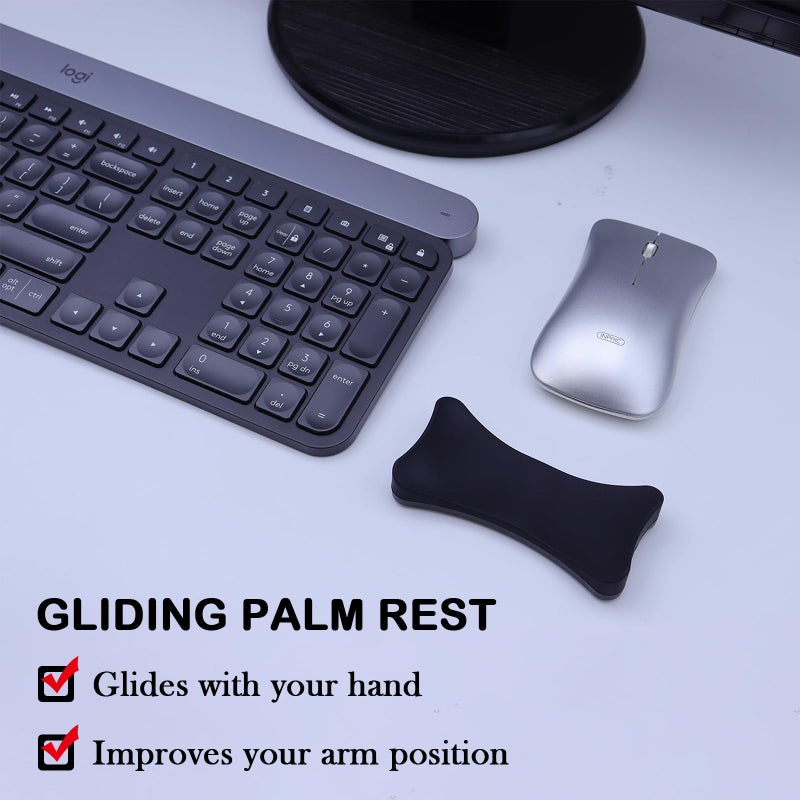 EYSOFT Ergonomic Gliding Palm Rest, Wrist Rest Pad,Sliding Wrist Pad That Moves with Mouse, Designed for Carpal Tunnel Syndrome, Support for Office, Computer, Laptop, Mac, Lightweight with 4 Scroll Wheel - Image 5