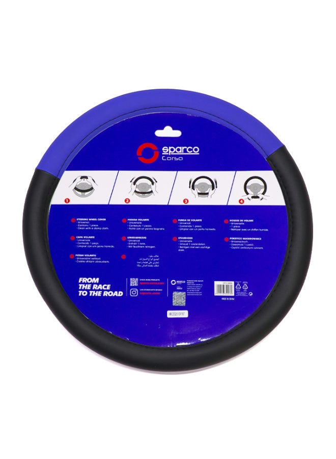 Sparco Steering Wheel Cover, Black/Blue ,TPU logo - Image 2