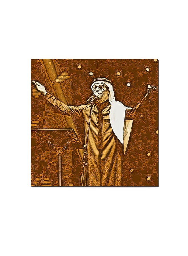 RYN Rabih Saqar Wall Art Painting Brown/White 30 x 30centimeter - Image 2