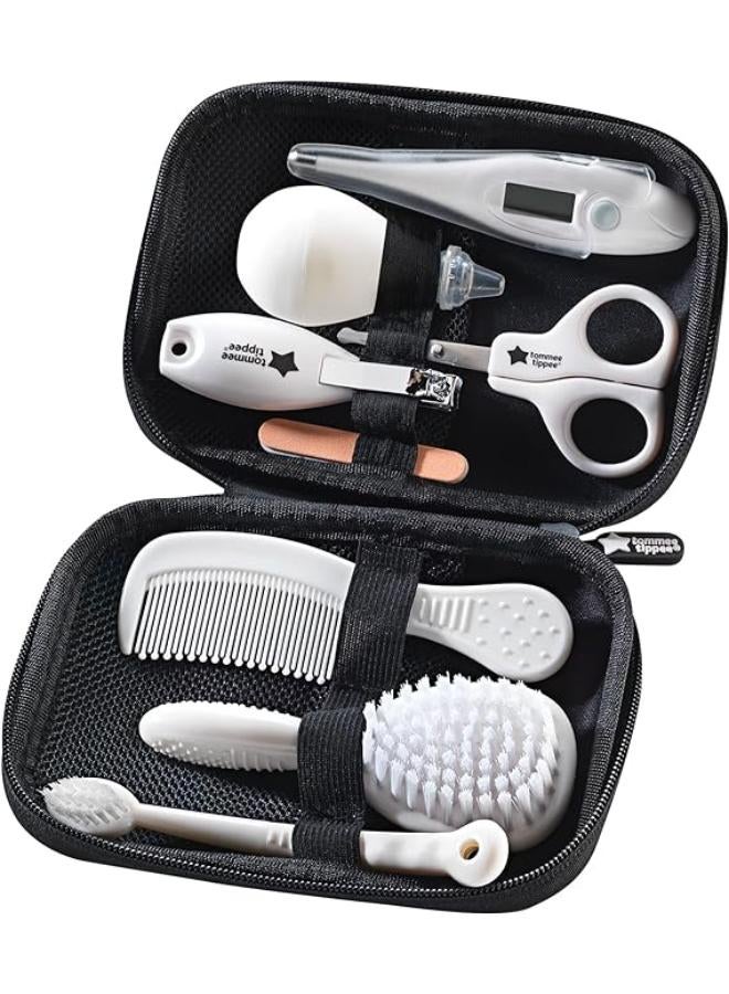 Tommee Tippee Baby Healthcare and Grooming Kit, 9x Essential Newborn Care Items for Home and Travel, Wipe-Clean and Waterproof Travel Case - Image 1