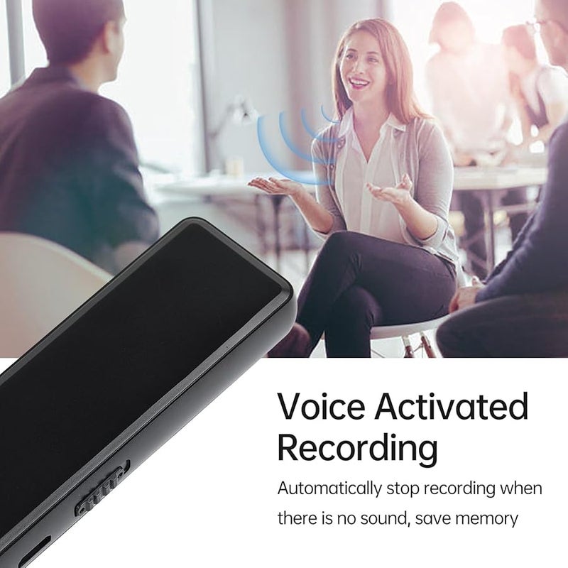 16GB Voice Activated Recorder 90 Hours Battery Noise Reduction Compact For Lectures Meetings - Image 5