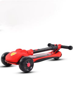 HaveDream Children's Scooter, Foldable Scooter - With Flashing Leather (Red) Suitable For Height 90-120cm  - Image 4