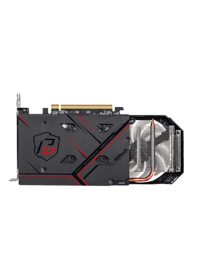 ASRock - ASRock Radeon RX 6500 XT Phantom Gaming 4GB OC GDDR6 Graphics Card, RDNA2, AMD FidelityFX, 1024 Streams, 2820MHz Boost - Image 1